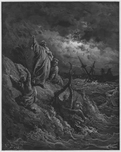 Gustave Dore's Paul Shipwrecked Fine Art Print. Art Prints