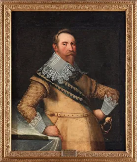 Gustave II Adolphe dit le Grand ou le lion du Nord (1594-1632) - Gustavus Adolphus of Sweden - Peinture de Cornelius Gustave II Adolphe dit le Grand ou le lion du Nord (1594-1632) - Gustavus Adolphus of Sweden - Peinture de Cornelius