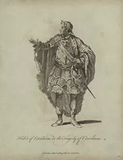 Robes Collection: Habit of Coriolanus in the Tragedy of Coriolanus (engraving)