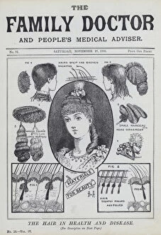 The hair in health and disease (engraving)