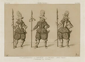 Halberdiers of a Prince's cortege, 1615-1620 (engraving)