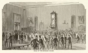 Wall Street Gallery: Hall of the Brokers Board (engraving)