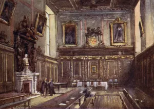 The Hall of Clare College (colour litho) The Hall of Clare College (colour litho)