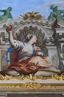 Hall of the Fame of the Balbi Family: Allegory of the Fame and Allegorical Figures, detail (fresco)