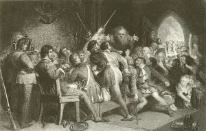 The Hall of Glennaquoich - A highland feast (engraving) The Hall of Glennaquoich - A highland feast (engraving)
