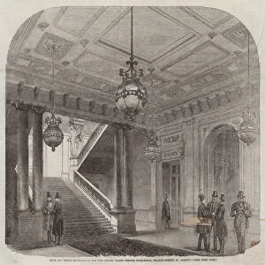 Hall and Great Staircase of the New Junior United Service Club-House, Charles-Street, St James's (engraving)