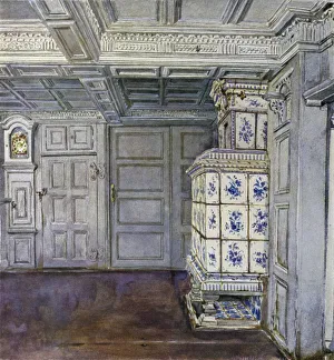 Part of the Hall in the Inselmann House, Neuengamme, near Hamburg (colour litho) Part of the Hall in the Inselmann House, Neuengamme, near Hamburg (colour litho)