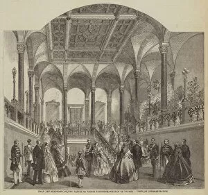 Hall and Staircase of the Palace of Prince Frederick-William of Prussia, Visits of Congratulation (engraving)