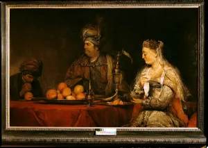 Haman and Ahasuerus at the Feast of Esther (oil on canvas) Haman and Ahasuerus at the Feast of Esther (oil on canvas)