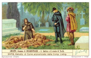 Hamlet contemplating the skull of Yorick (chromolitho) Hamlet contemplating the skull of Yorick (chromolitho)