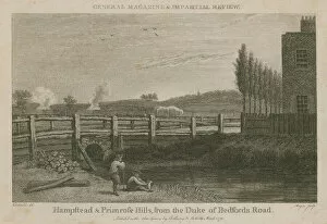Hampstead and Primrose Hills, from the Duke of Bedford's road (engraving)