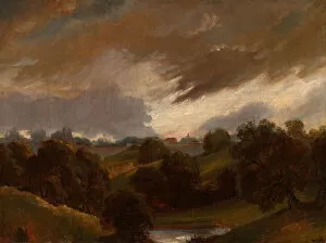 Hampstead, Stormy Sky, 1814 (oil on canvas)