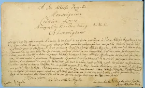 Handwritten dedication of Brandenburger Concertos to Christian Ludwig Handwritten dedication of Brandenburger Concertos to Christian Ludwig