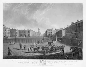 Hanover Square, from a set of four views of London squares, engraved by Robert Pollard Hanover Square, from a set of four views of London squares, engraved by Robert Pollard