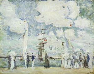 Nautical Equipment Gallery: Harbour Entrance at Deauville; Entree du Bassin de Deauville, (oil on canvas)