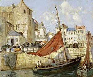 Natural Space Gallery: The Harbour, Honfleur, (oil on canvas)