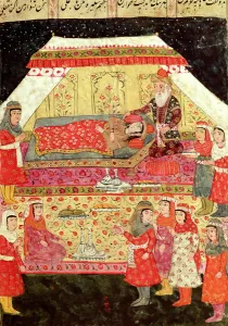 Harem Scene, illustration from the Shahnama (Book of Kings), by Abu'l-Qasim Harem Scene, illustration from the Shahnama (Book of Kings), by Abu'l-Qasim