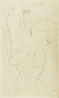 Drinking Utensil Gallery: Harlequin, c.1915 (pencil on paper)