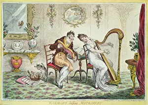 Harmony before Matrimony, 1805 (colour engraving)