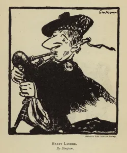 Harry Lauder, Scottish singer and comedian (litho) Harry Lauder, Scottish singer and comedian (litho)
