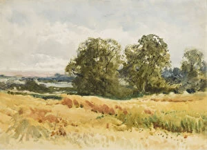 Henry John Sylvester Stannard Gallery: Harvest field, c.1910 (w / c on paper)