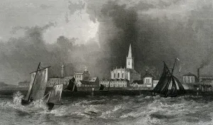 Harwich, from the sea, Essex, engraved by John Rogers, 1832 (engraving) Harwich, from the sea, Essex, engraved by John Rogers, 1832 (engraving)
