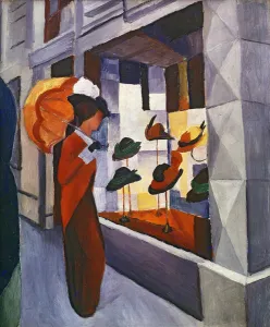 In front of the Hat Shop, 1914 (oil on canvas) In front of the Hat Shop, 1914 (oil on canvas)