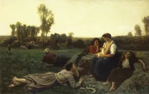 The Haymakers at Rest; le Repos de Faneuses, 1873 (oil on canvas) The Haymakers at Rest; le Repos de Faneuses, 1873 (oil on canvas)
