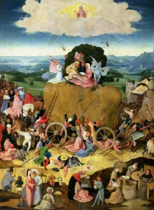 The Haywain: central panel of the triptych, c.1500 (oil on panel) The Haywain: central panel of the triptych, c.1500 (oil on panel)
