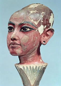Images Dated 1st September 2006: Head of the child king Tutankhamun (c.1370-52 BC) emerging from a lotus flower