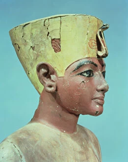 Images Dated 1st September 2006: Head of a dummy of the young Tutankhamun (c.1370-52 BC