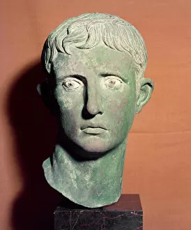 Images Dated 21st June 2012: Head from a full length statue of the Emperor Augustus (63 BC-AD 14