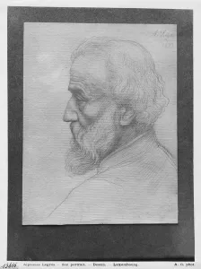 Head of an old man with long hair, 1899 (silverpoint on paper) Head of an old man with long hair, 1899 (silverpoint on paper)