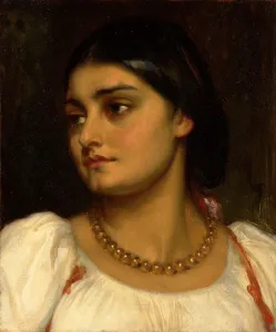Head of a Roman Model, (oil on paper laid down on canvas) Head of a Roman Model, (oil on paper laid down on canvas)