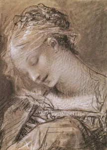 Head of the Virgin (charcoal & white chalk on paper) Head of the Virgin (charcoal & white chalk on paper)