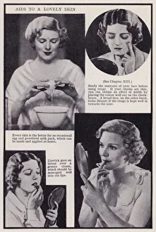 Aids Gallery: Health and Beauty: Aids to a lovely skin (b / w photo)