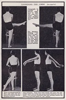 Health and Beauty: Loosening the limbs (b/w photo) Health and Beauty: Loosening the limbs (b/w photo)