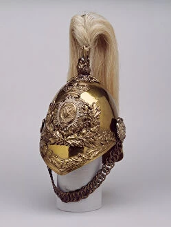 Chin Strap Gallery: Helmet, c.1855 (gilt metal)