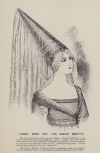 Hennin, with Veil and Syrian Bonnet (engraving) Hennin, with Veil and Syrian Bonnet (engraving)