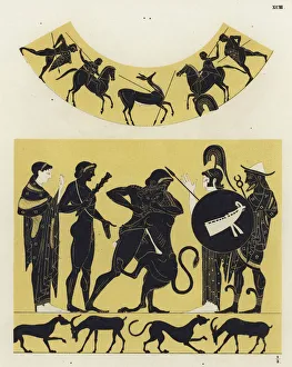Hercules fighting the Nemean Lion (colour litho) Hercules fighting the Nemean Lion (colour litho)