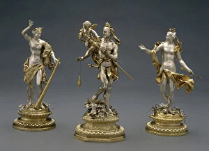 Abraham Drentwett Gallery: Hercules, Omphale and Venus, c.1695-1700 (partly plated silver)