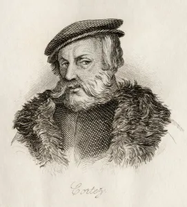Hernan Cortes, from Crabbs Historical Dictionary, published 1825 (litho) Hernan Cortes, from Crabbs Historical Dictionary, published 1825 (litho)