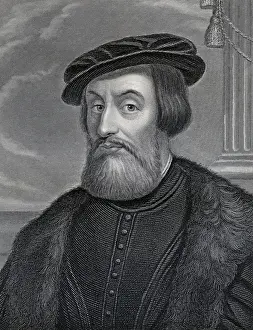 Hernan Cortes, engraved by William Holl, c.1830s (engraving) Hernan Cortes, engraved by William Holl, c.1830s (engraving)
