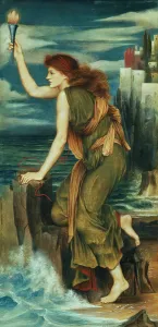 Hero awaiting the return of Leander, 1885 (gouache on paper) Hero awaiting the return of Leander, 1885 (gouache on paper)