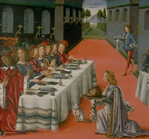 Herod's Banquet. Episode from the predella of the Tabernacle of the Holy Sacrament Herod's Banquet. Episode from the predella of the Tabernacle of the Holy Sacrament