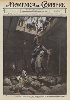 Rescuing Gallery: Heroism in an Italian steamer, a captain who drops into an infected hold to save two