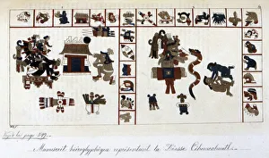 Hieroglyphic manuscript depicting the goddess Cihuacohuatl - in ' The Old and Modern Costume" Hieroglyphic manuscript depicting the goddess Cihuacohuatl - in ' The Old and Modern Costume"