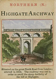 North Road Gallery: Highgate Archway (colour litho)