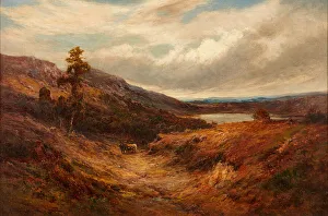 Highland Cattle on a Mountain Path (oil on canvas) Highland Cattle on a Mountain Path (oil on canvas)