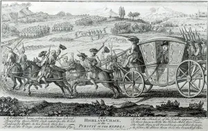 The Highland Chase, 21st February 1745 (litho) (b/w photo) The Highland Chase, 21st February 1745 (litho) (b/w photo)